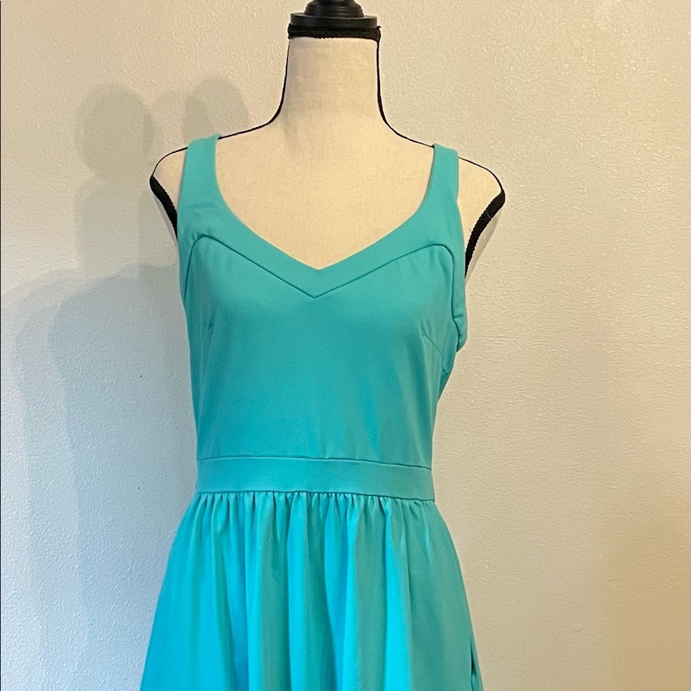 Cynthia Rowley Summer Dress Medium Turquoise with pocket